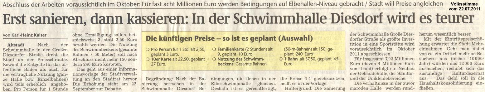 Erst sanieren, dann kassieren: In der Schwimmhalle Diesdorf wird es teuer